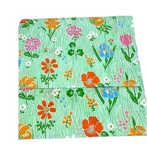 Lady Pepperell Pair Vintage Floral Tulips 70s 60s No Iron Standard Pillowcases